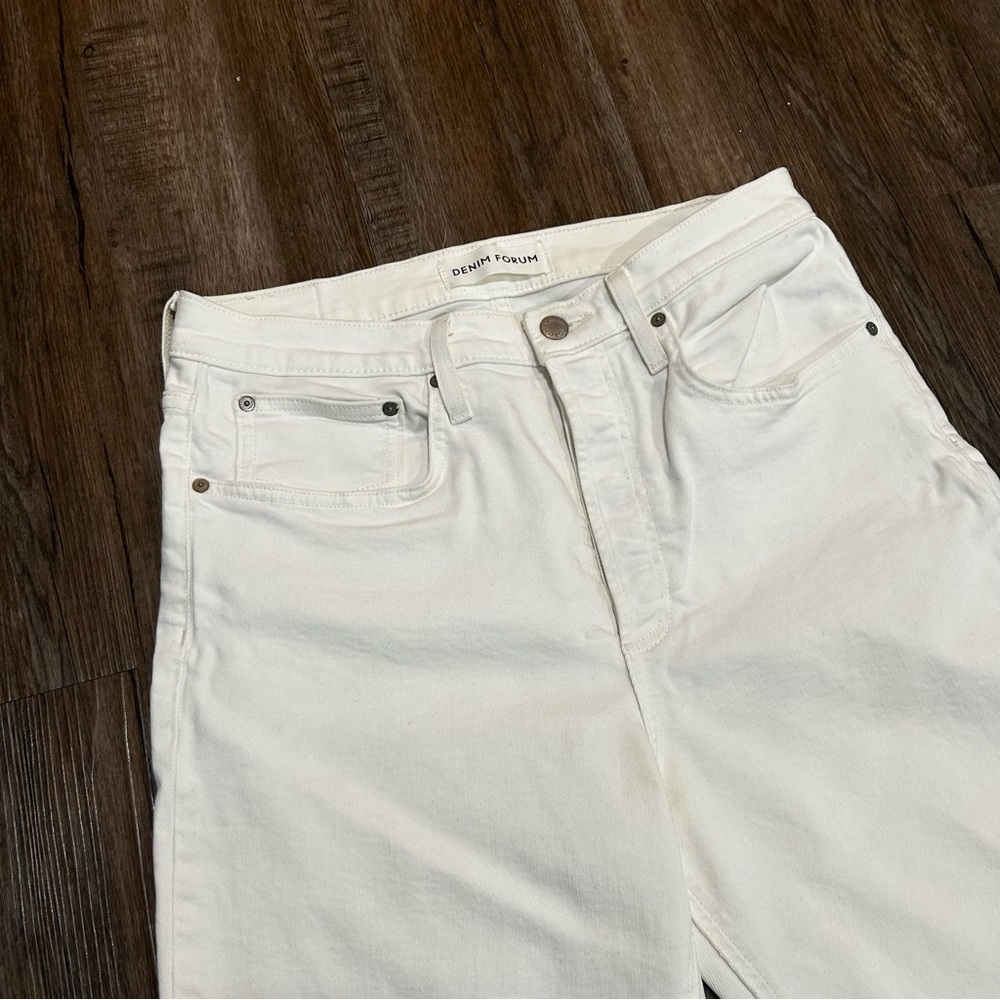 52 Aritzia Denim Forum The Yoko High Rise Slim White Women’s Size 31 - Picture 4 of 11